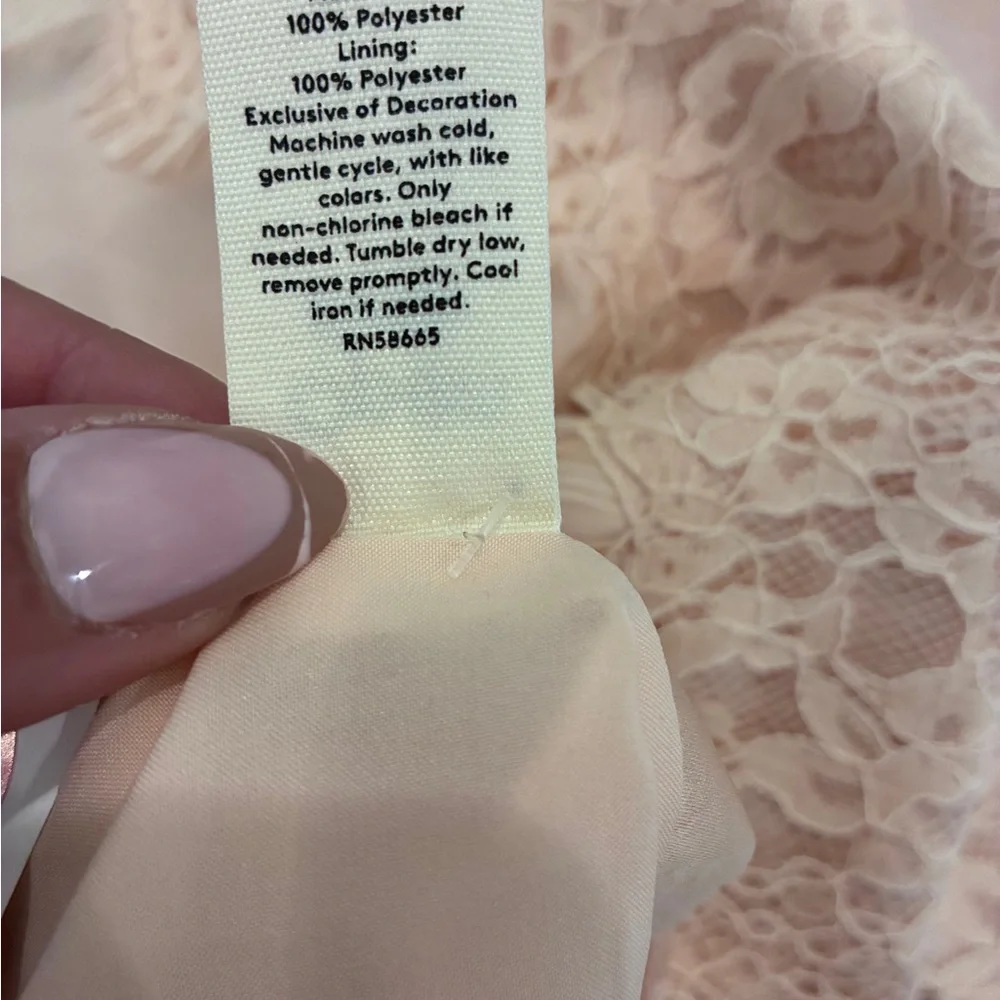 Elegant Blush Pink Lace Trim‎ Split Midi Silky Pencil Skirt